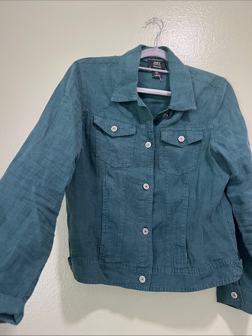 Jones New York Teal Button-Front Women's Jacket